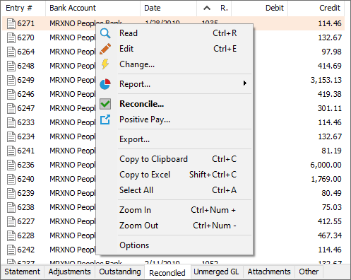 Easy Bank Reconciliation