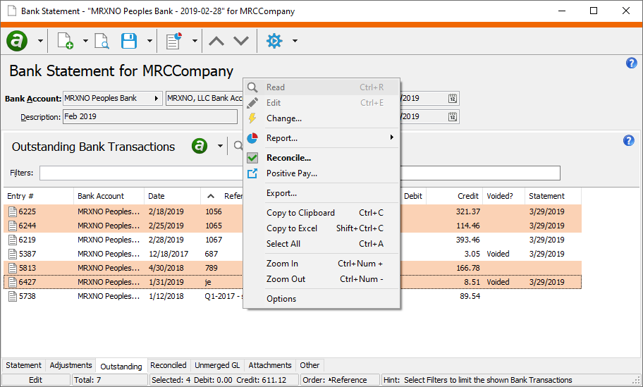 Manual Reconciliation