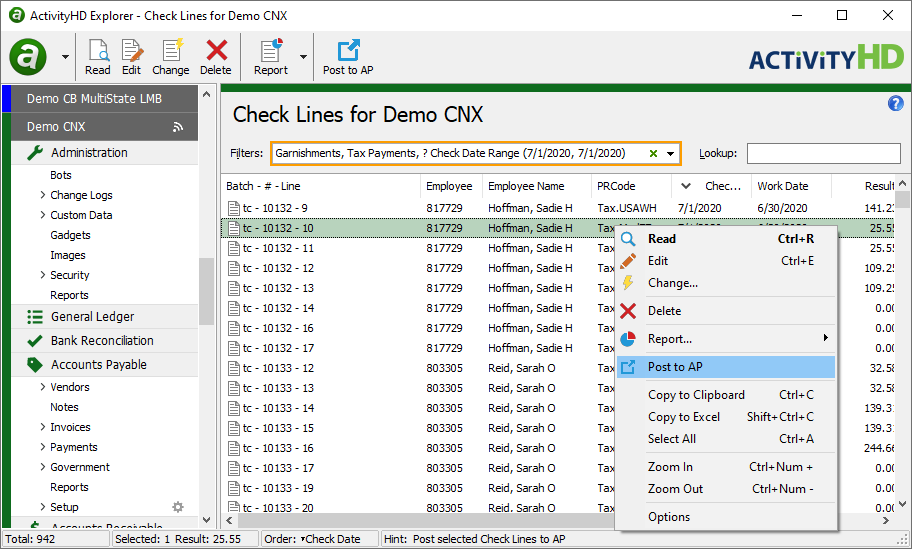 Payroll and AR Integration